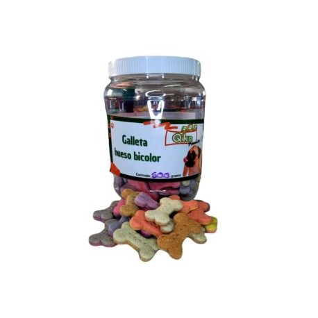 Vitrolero Galletas 500g Hueso Bicolor para perro