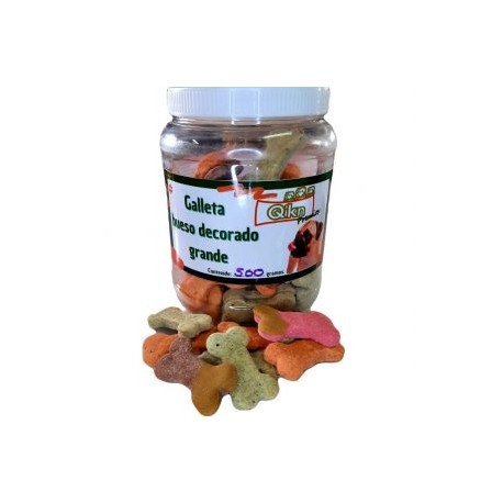 Vitrolero Galletas 800g Hueso Decorado Grande para perro