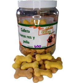 Vitrolero Galletas 800g Hueso Res y Pollo para perro