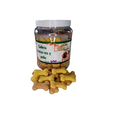 Vitrolero Galletas 800g Hueso Res y Pollo para perro