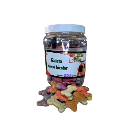 Vitrolero Galletas 800g Hueso Bicolor para perro